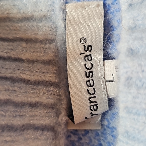 Francesca's Collections Light Blue Sweater NWOT Size L - Picture 3 of 6